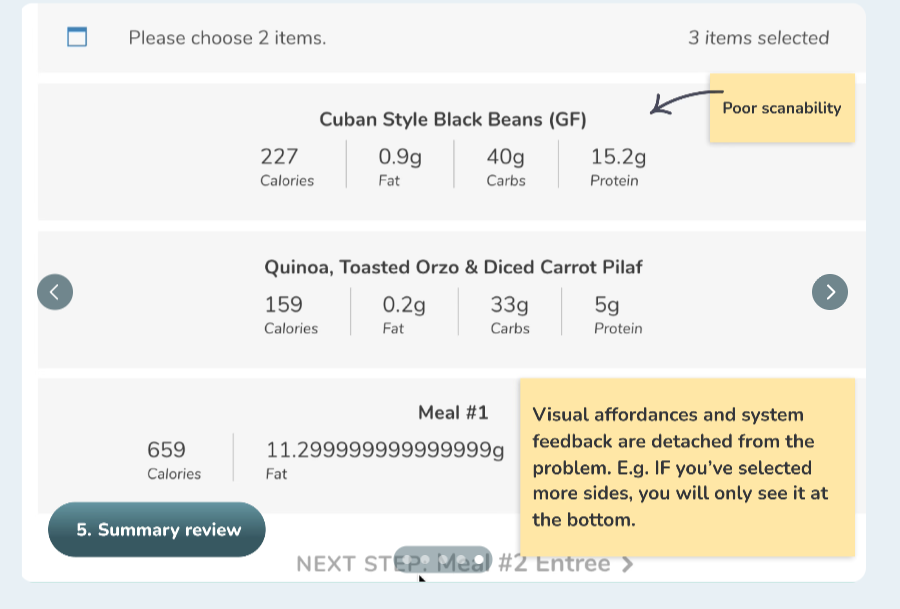 Heuristic analysis screen 4